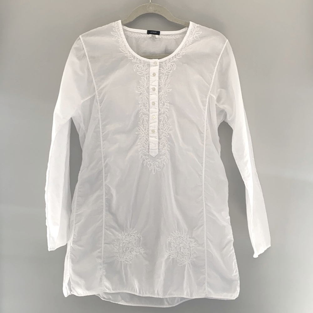 J Crew White Beach Coverup Tunic Dress